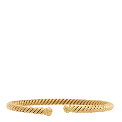 David Yurman 18K Yellow Gold 4mm Cablespira Bracelet 1 of 4