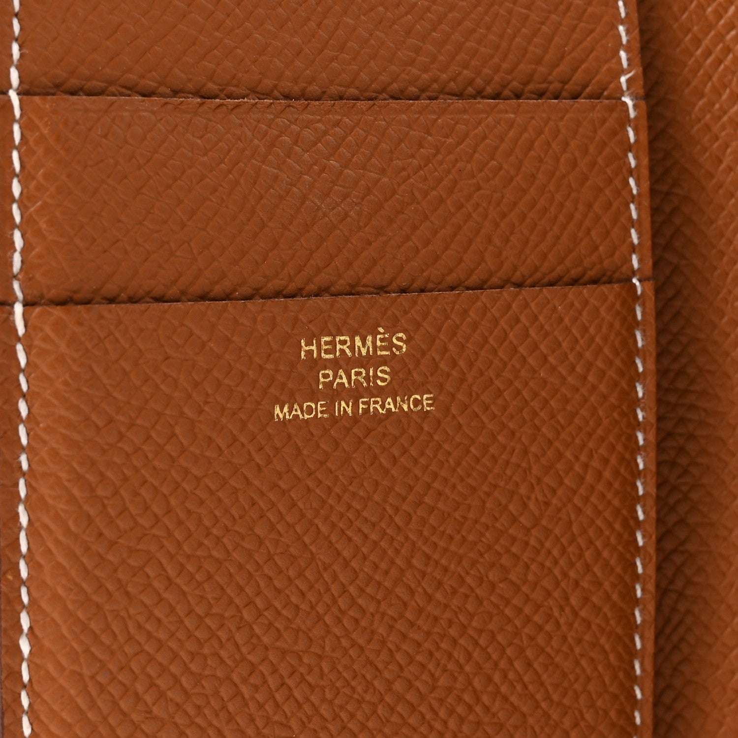 Hermes Epsom Tri-Fold Compact Bearn Wallet Gold 6 of 7
