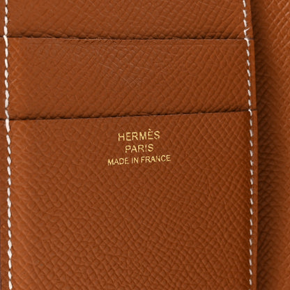 Hermes Epsom Tri-Fold Compact Bearn Wallet Gold 6 of 7