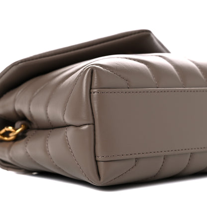 Saint Laurent Calfskin Y Quilted Monogram Toy Loulou Crossbody Bag Taupe 10 of 10