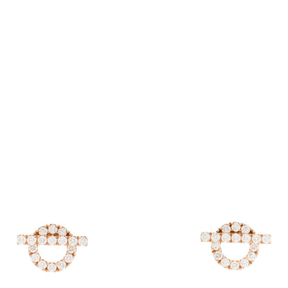 Hermes 18K Rose Gold Diamond Finesse Earrings 1 of 4