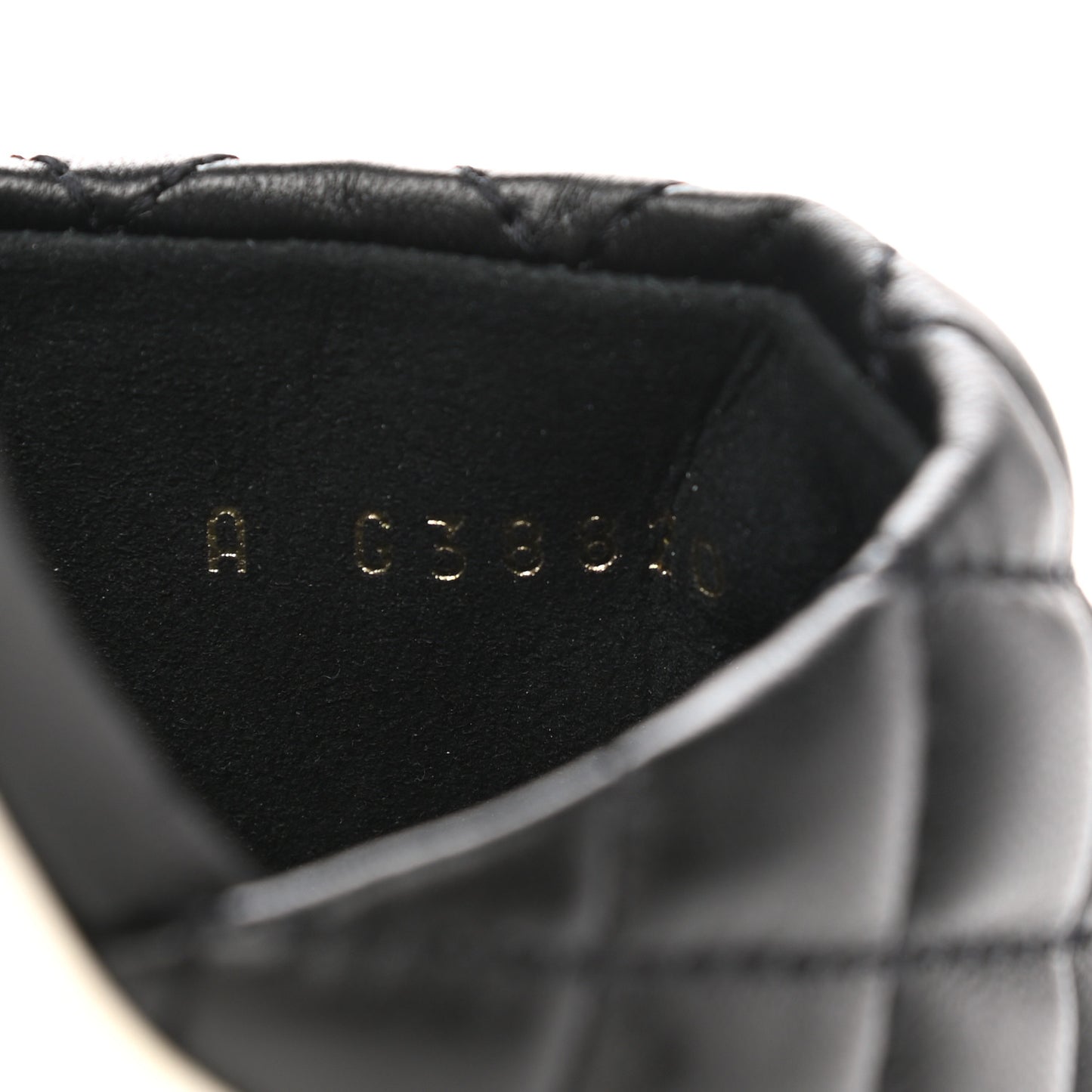 Lambskin Quilted Textured CC Mules 41 Black