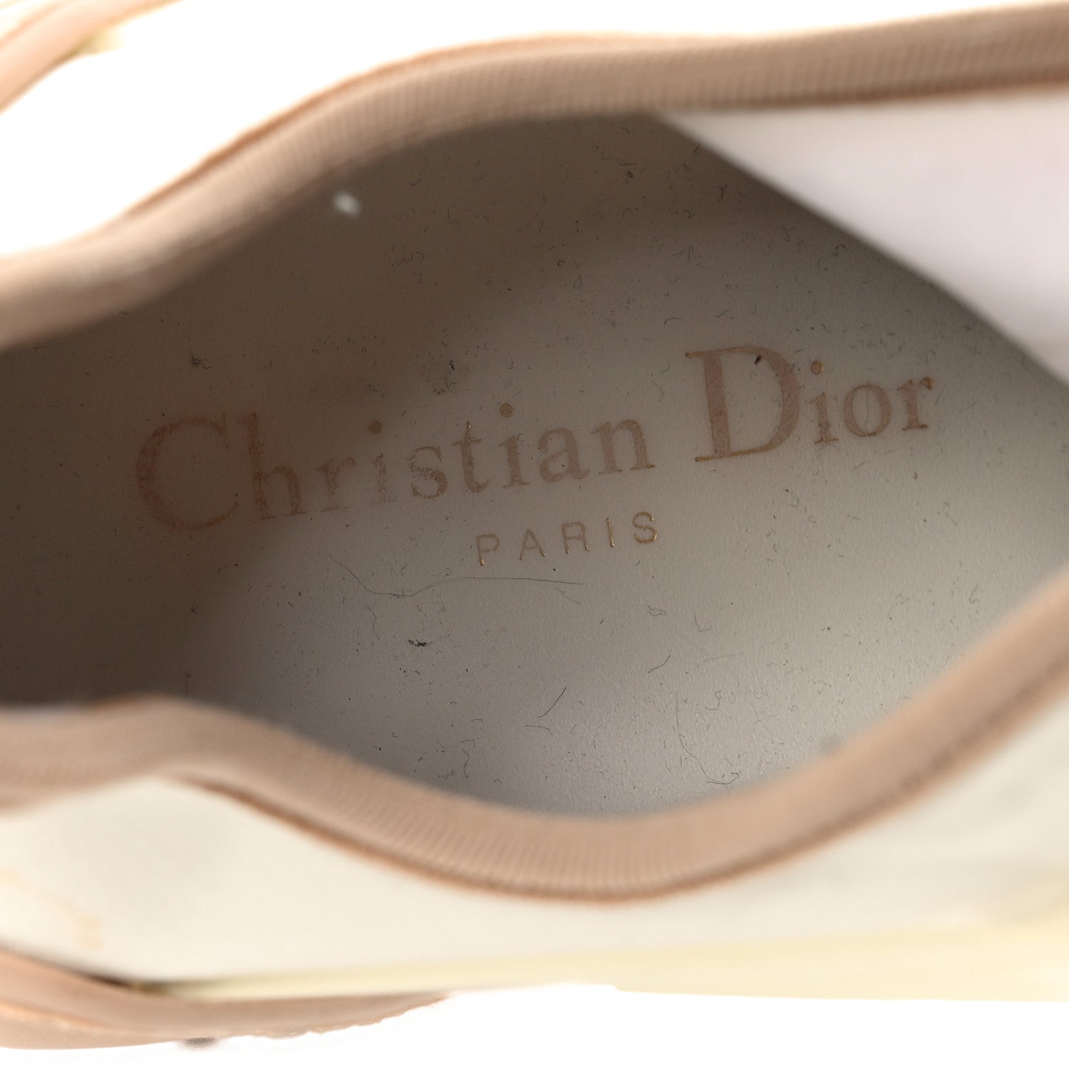 Christian Dior Neoprene Rubber Womens D-Connect Sneakers 36.5 White Beige 7 of 8