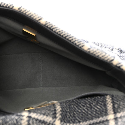 Chanel Tweed Quilted Medium Chanel 19 Flap Grey Navy 5 of 10