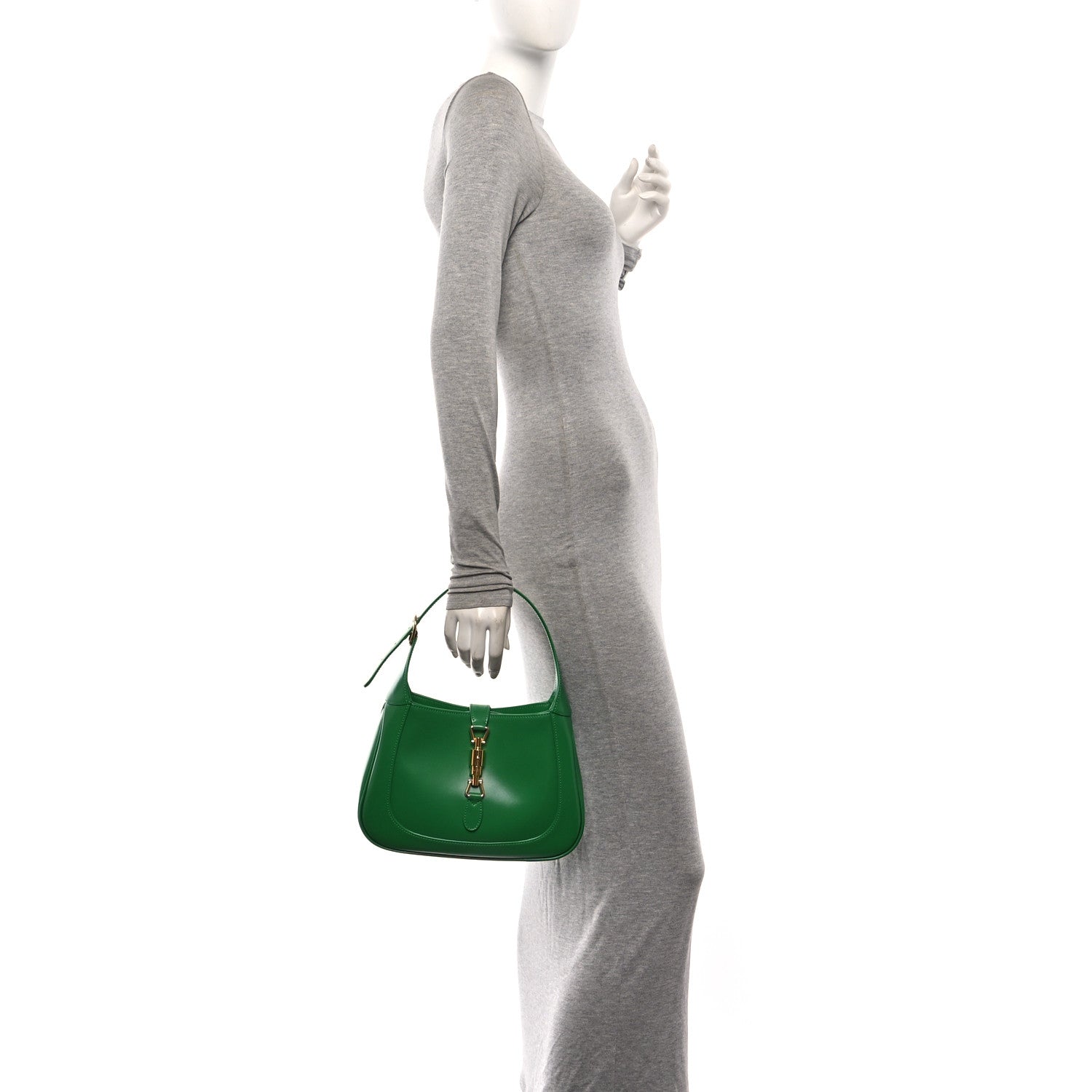 Gucci Boarded Dyana Lux Calfskin Small Jackie 1961 Hobo Spring Green 2 of 8