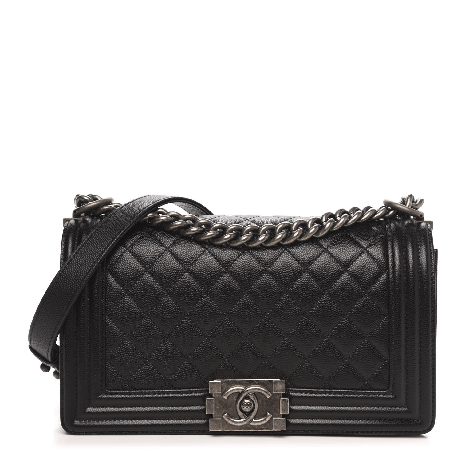 Chanel Caviar Quilted Medium Boy Flap Black 1 of 11