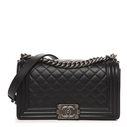 Chanel Caviar Quilted Medium Boy Flap Black 1 of 11