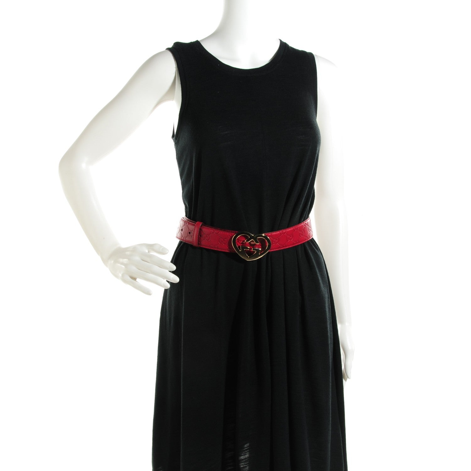 Gucci Guccissima Lovely Heart GG Belt 85 34 Peonia Flower 2 of 6