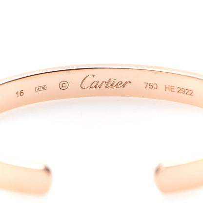 Cartier 18K Pink Gold LOVE Cuff Bracelet 16 4 of 4