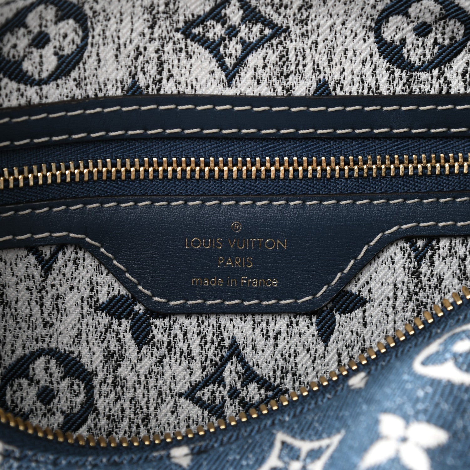 Louis Vuitton Monogram Jacquard Denim Speedy Bandouliere 25 Bleu 7 of 9