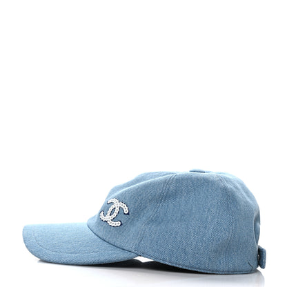Chanel Denim Cap Hat Blue 4 of 9