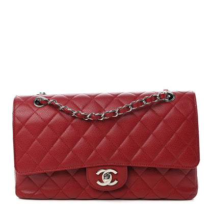 Chanel Caviar Quilted Medium Double Flap Dark Red 1 of 10