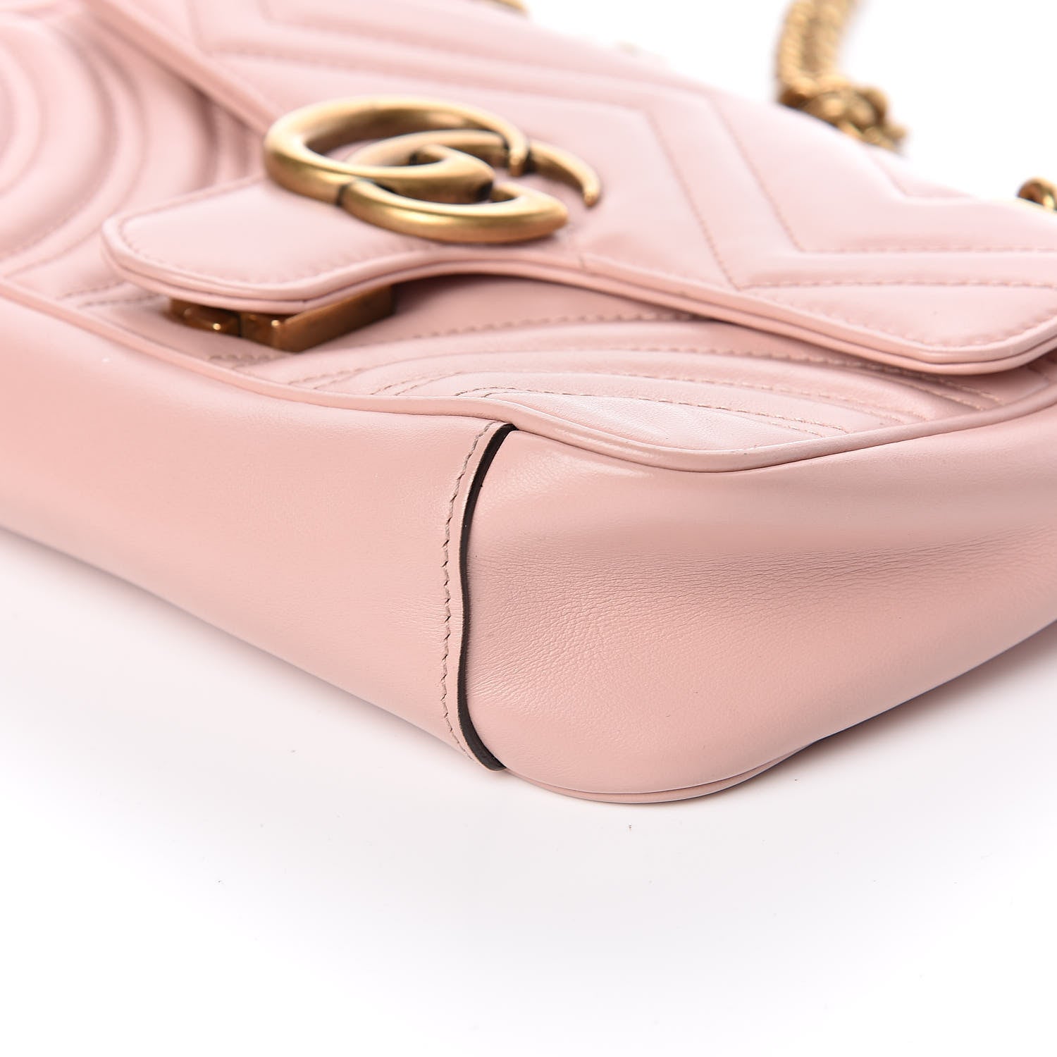 Gucci Calfskin Matelasse Mini GG Marmont Shoulder Bag Perfect Pink 10 of 14