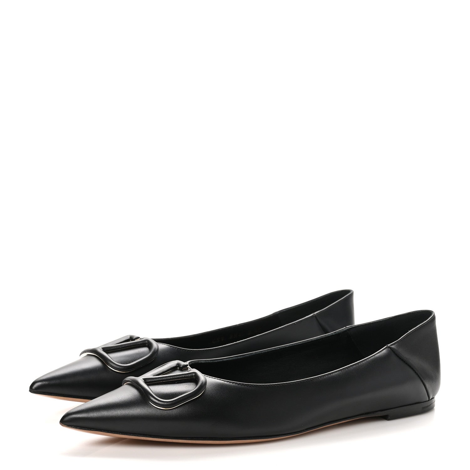 Valentino Garavani Nappa Vlogo Flats 40 Black 3 of 9