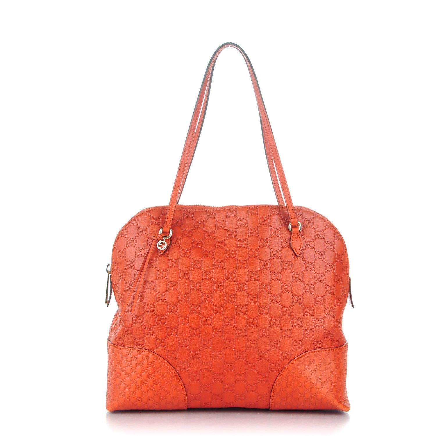 Gucci Guccissima Medium Bree Shoulder Bag Sun Orange 1 of 9