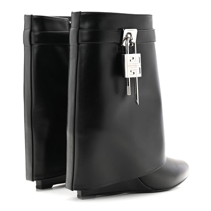 Givenchy Calfskin Shark Lock Ankle Boots 40 Black 5 of 9