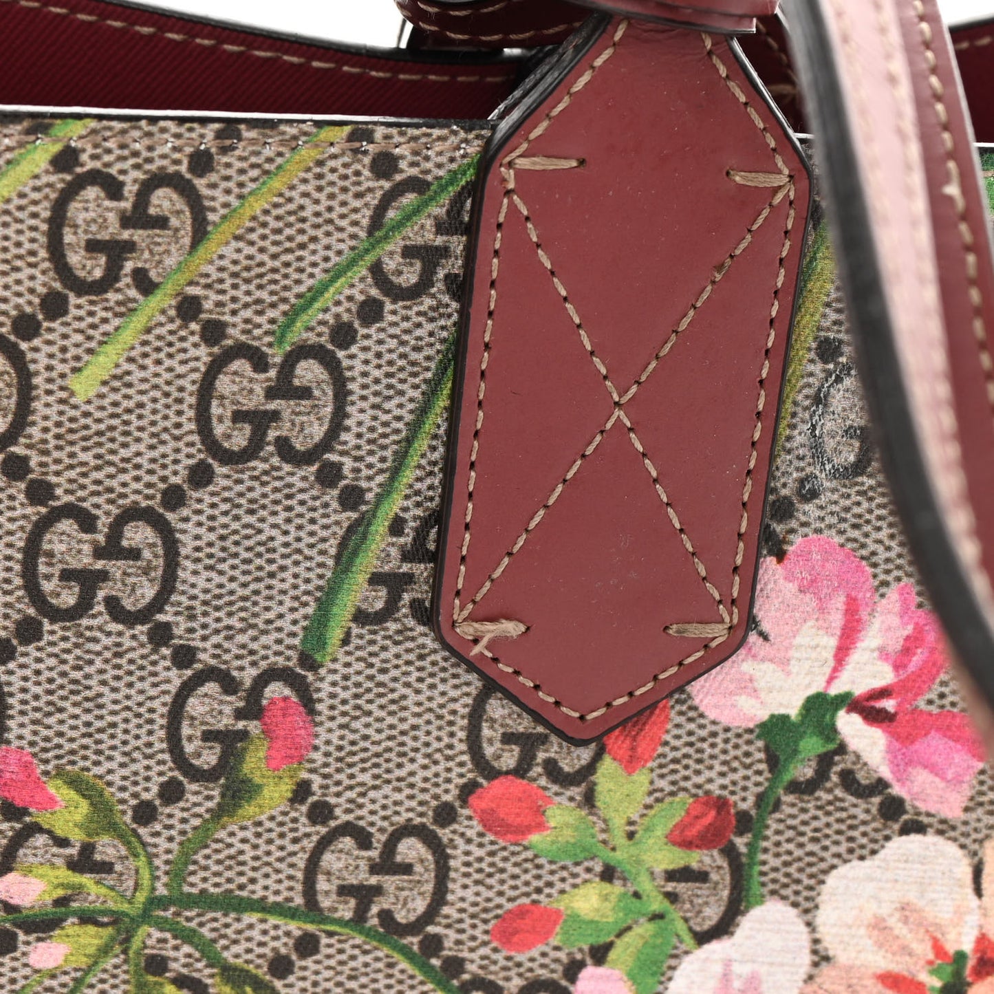 GG Supreme Monogram Blooms Medium Reversible Tote Beige Multicolor Dry Rose