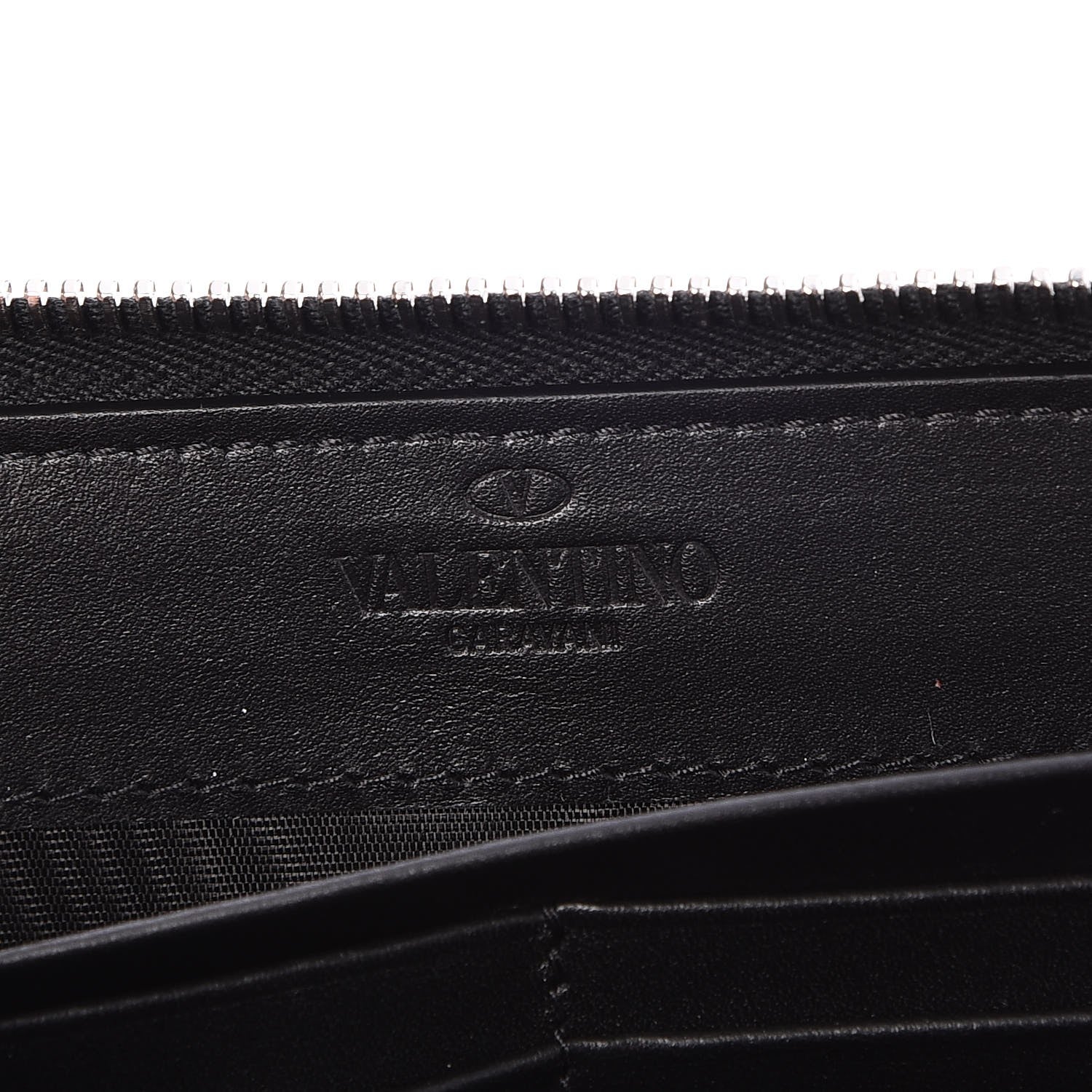 Valentino Garavani X JAMIE REID Cotton Canvas Zip Around Wallet Black 6 of 9