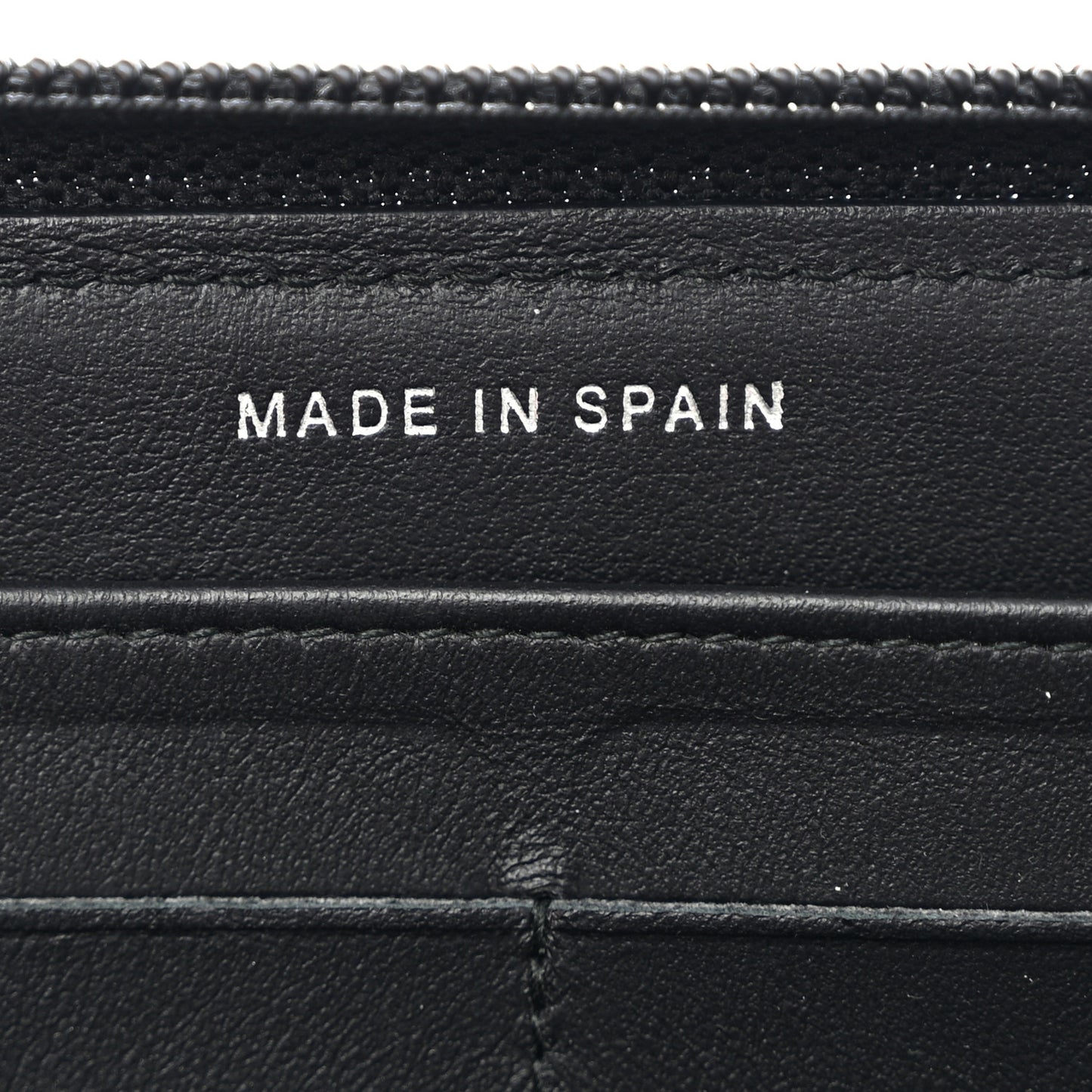 Caviar Chevron Quilted Zip Around Boy Wallet Black