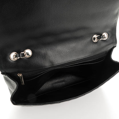 Chanel Caviar Quilted Jumbo Single Flap Black 5 of 8