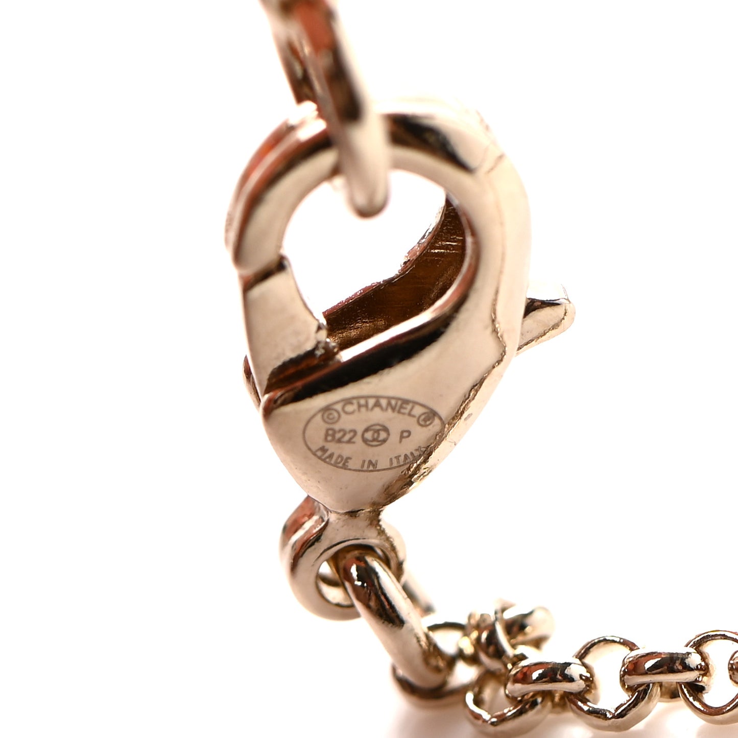 CC Heart Chain Pendant Necklace Gold