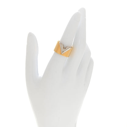 Louis Vuitton Brass Essential V Ring M Gold Silver 2 of 4
