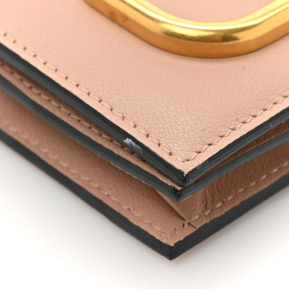 Valentino Garavani Calfskin Vlogo French Flap Wallet Rose Cannelle 10 of 13