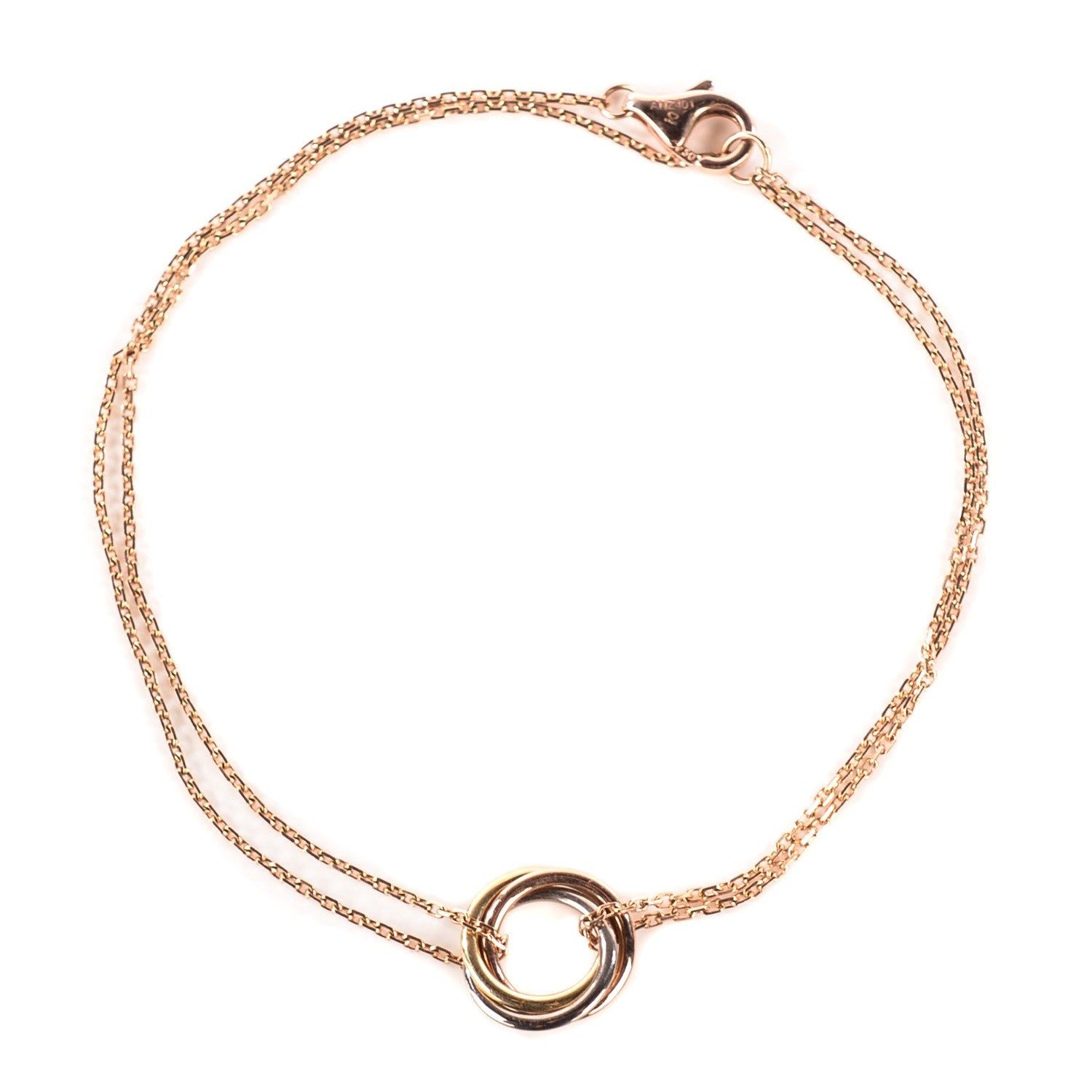Cartier 18K Pink Yellow White Gold Trinity Bracelet 1 of 6