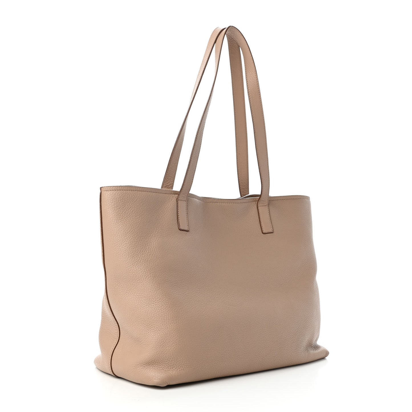 Vitello Daino Pocket Shopping Tote Cammeo