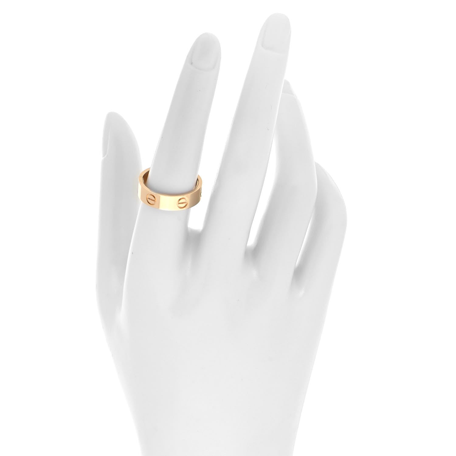 Cartier 18K Yellow Gold 5.5mm LOVE Ring 56 7.5 2 of 4