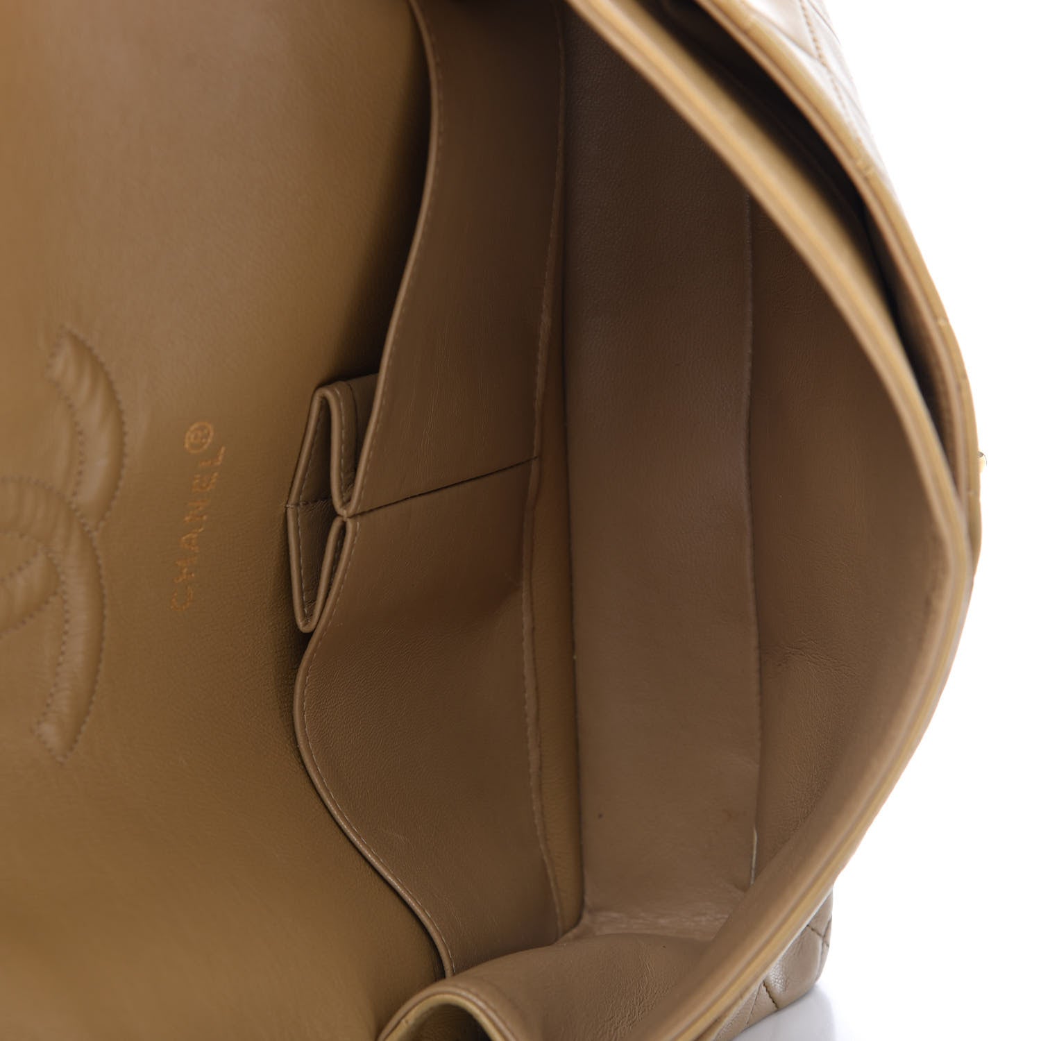 Chanel Lambskin Quilted Medium Double Flap Beige 5 of 12