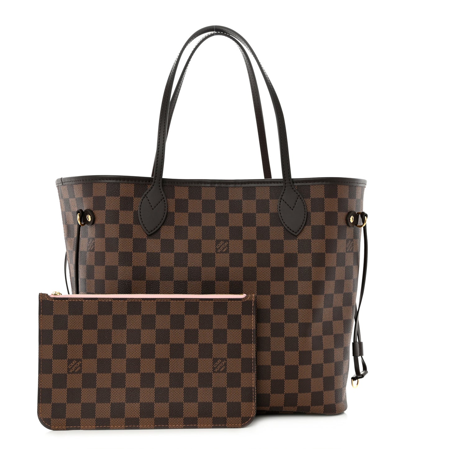 Damier Ebene Neo Neverfull MM Rose Ballerine