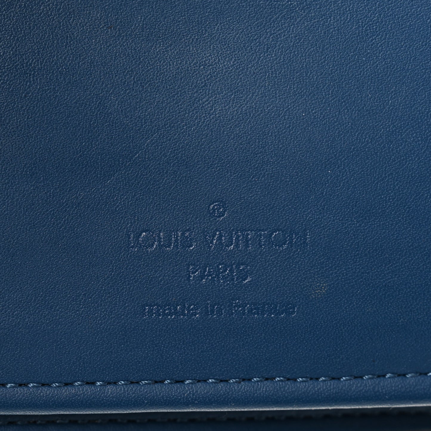 Damier Graphite Brazza Wallet Bleu Neon