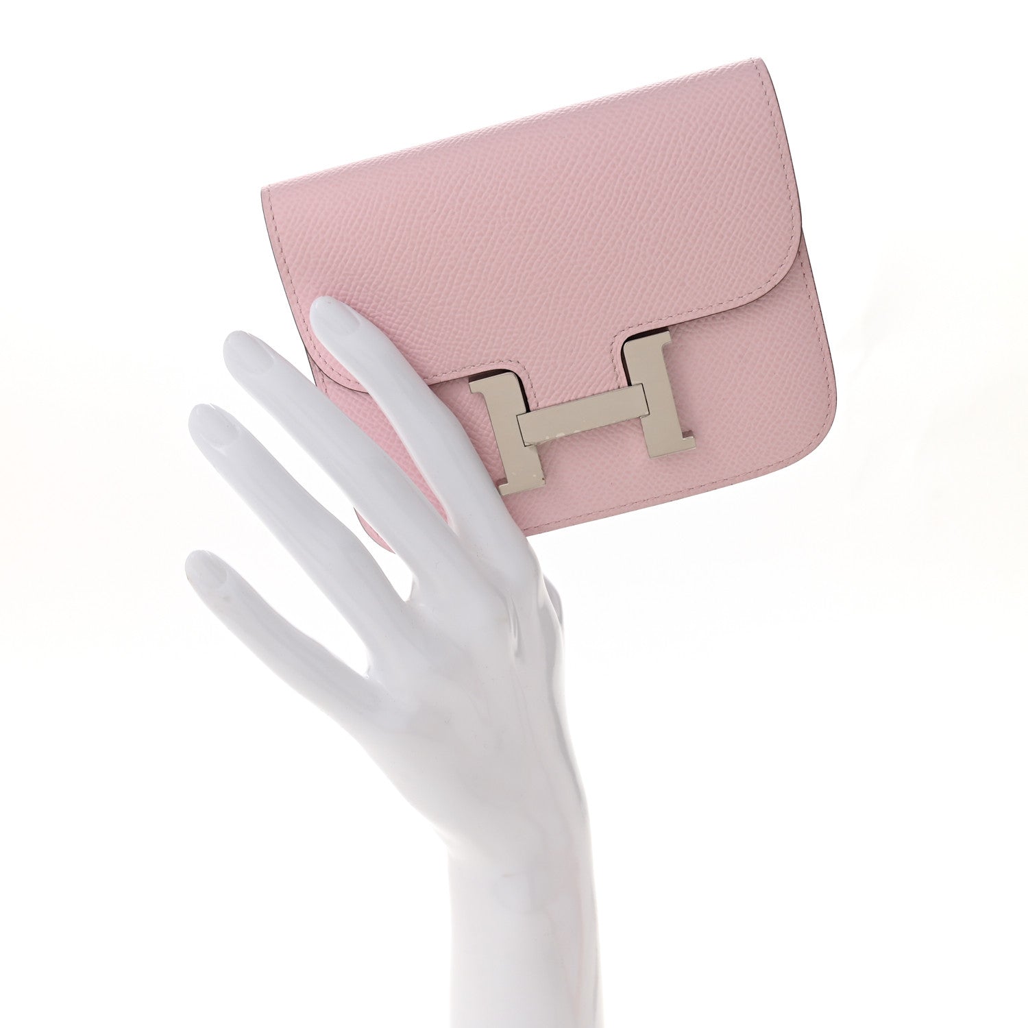 Hermes Epsom Constance Slim Wallet Rose Darling 2 of 10