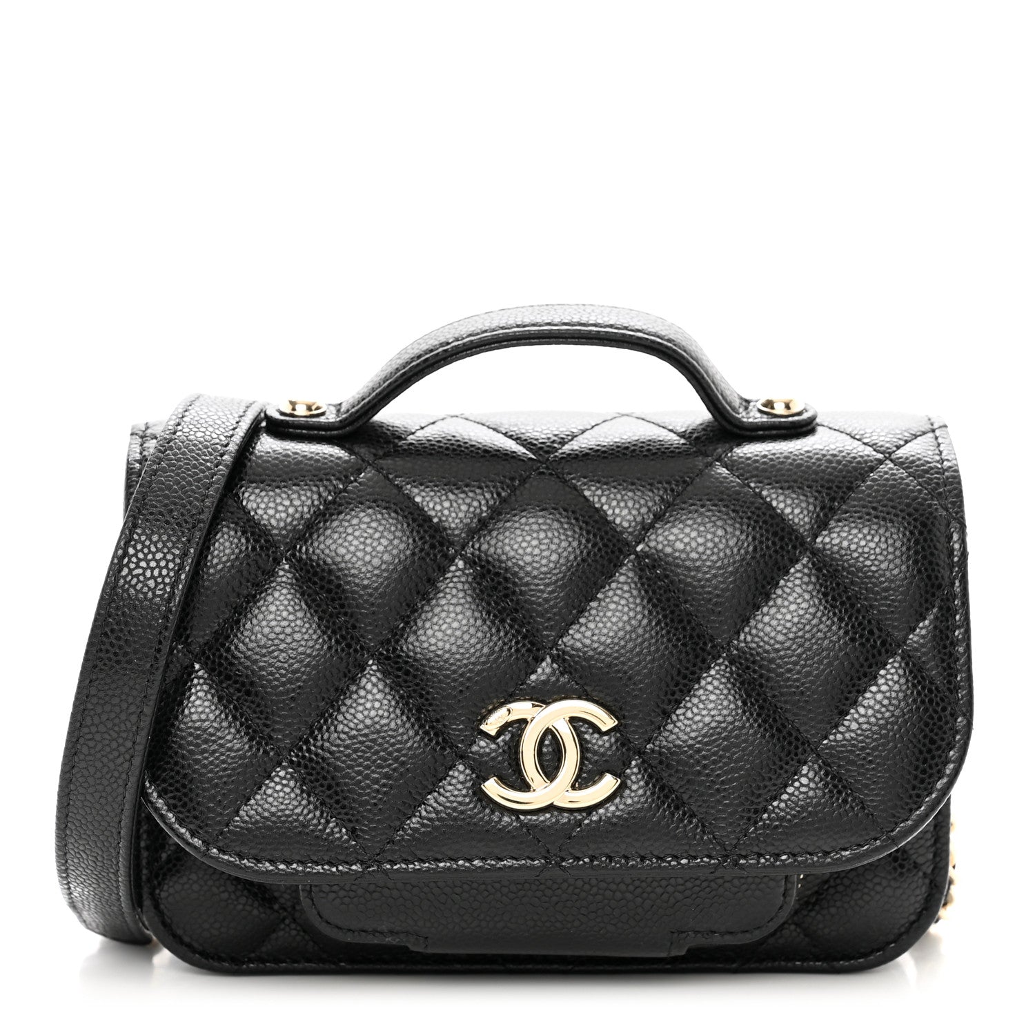 Chanel Caviar Quilted Business Affinity Clutch With Chain Black 1 of 11