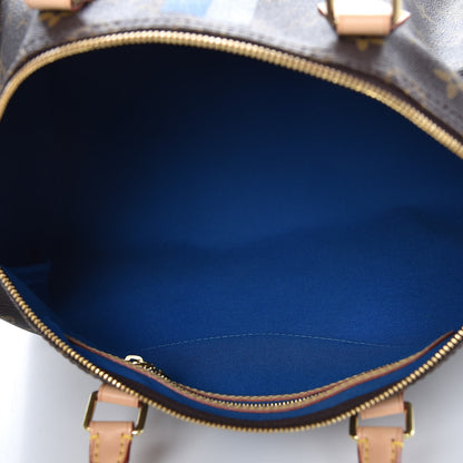 Louis Vuitton Monogram My LV Heritage Speedy Bandouliere 35 Gris Blue De France 6 of 8