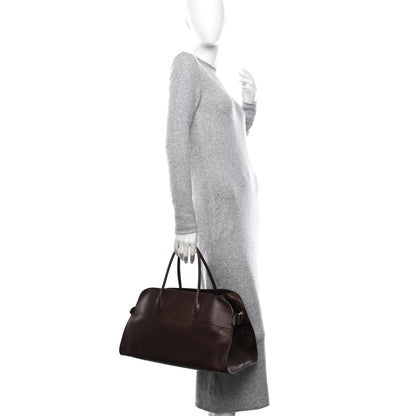 The Row Polished Saddle Calfskin EW Margaux Dark Chocolate 2 of 9