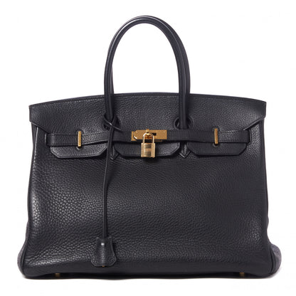 Hermes Taurillon Clemence Birkin 35 Black 1 of 31