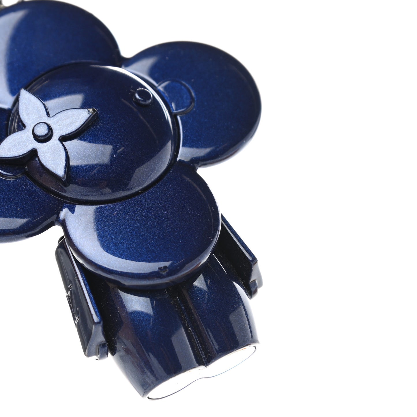Metal Vivienne Bag Charm Key Holder Blue Marine