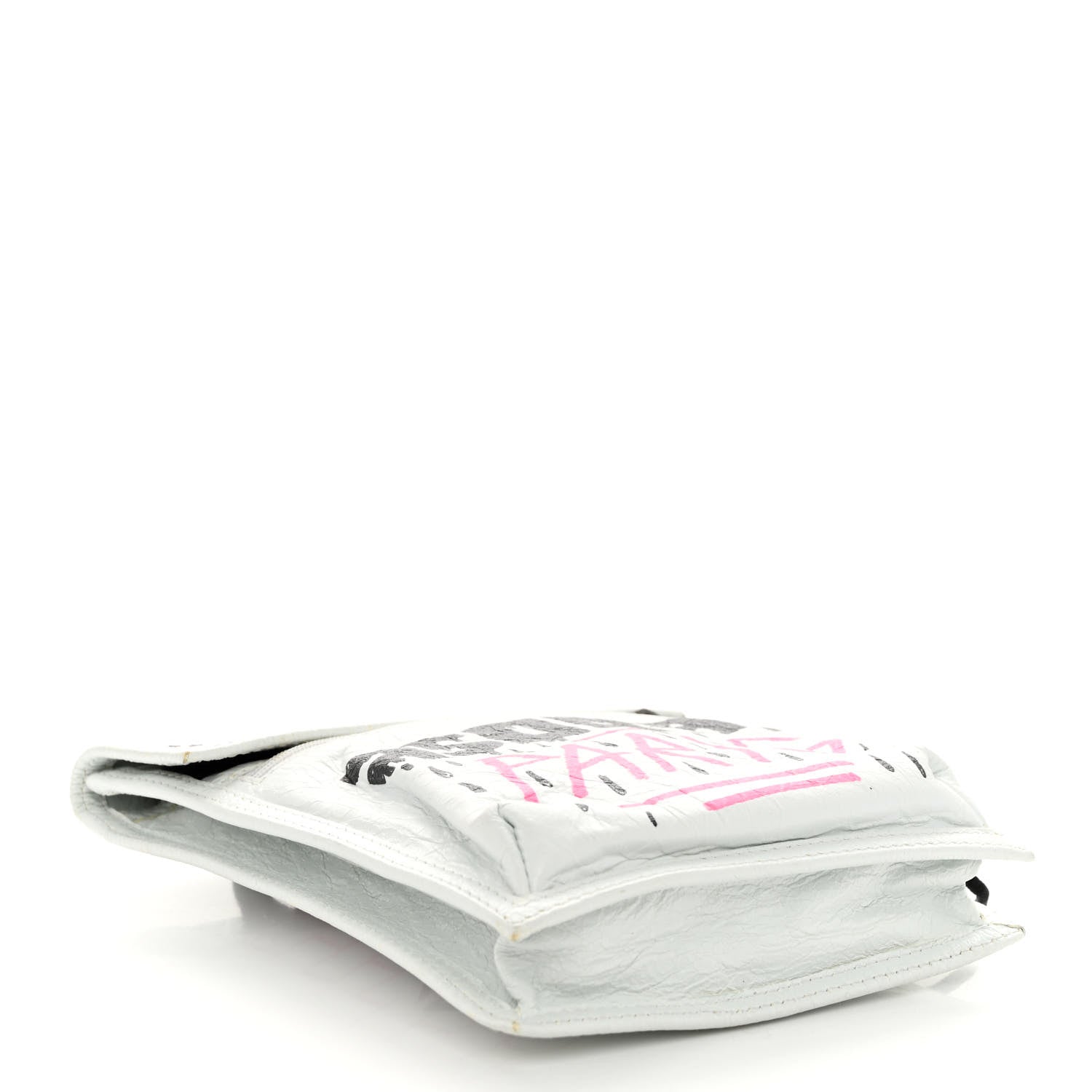Balenciaga Agneau Arena Graffiti All Over Small Explorer Pouch with Strap White Multicolor 4 of 11