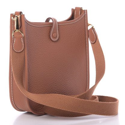 Hermes Taurillon Clemence Evelyne TPM Gold 3 of 11