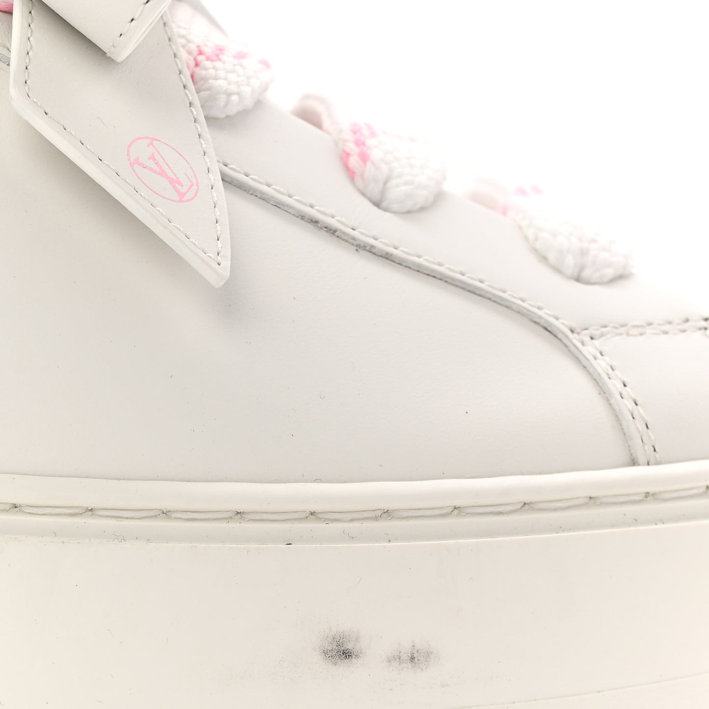 Calfskin Time Out Bow Sneakers 38 White Pink