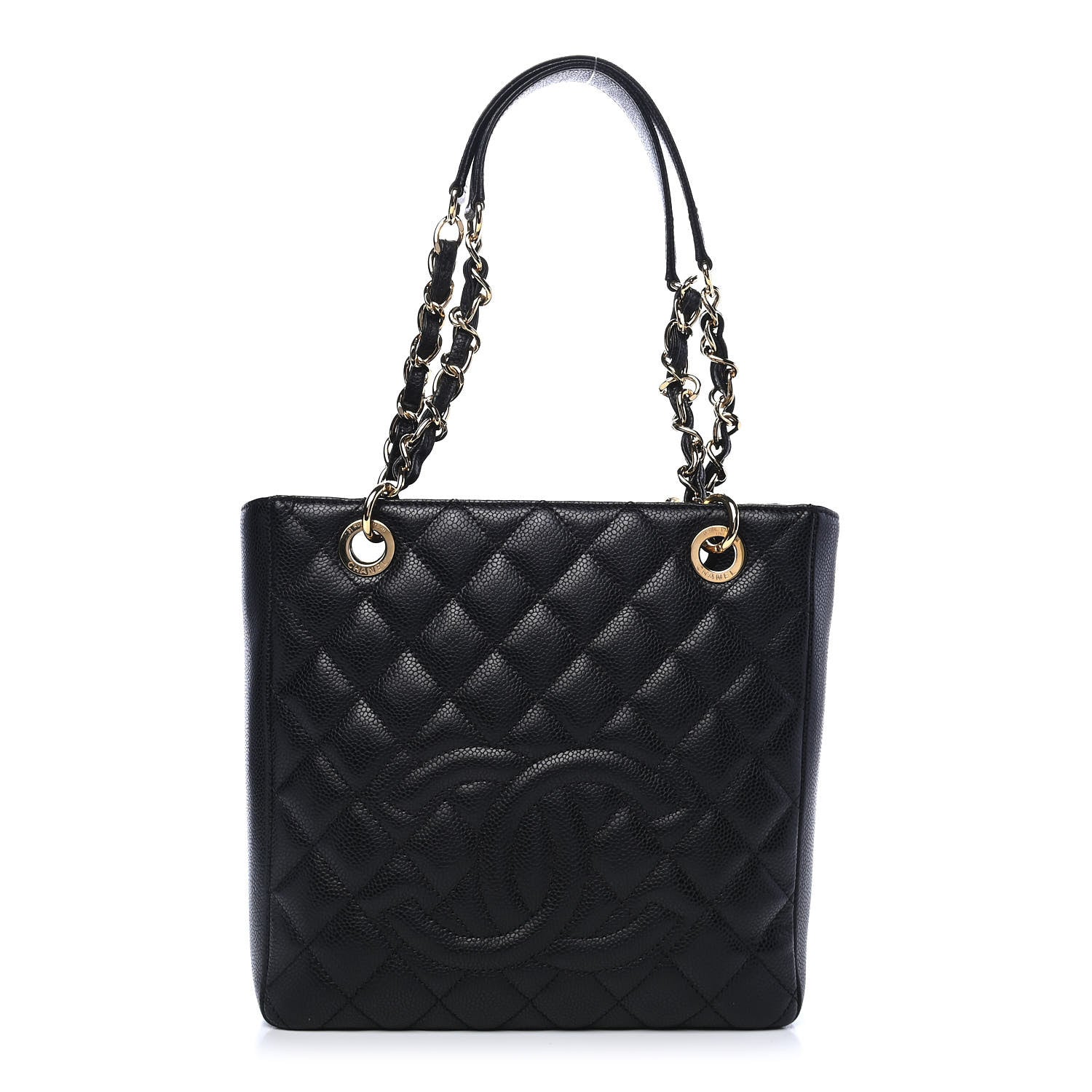 Chanel Caviar Quilted Petit Shopping Tote PST Black 1 of 9
