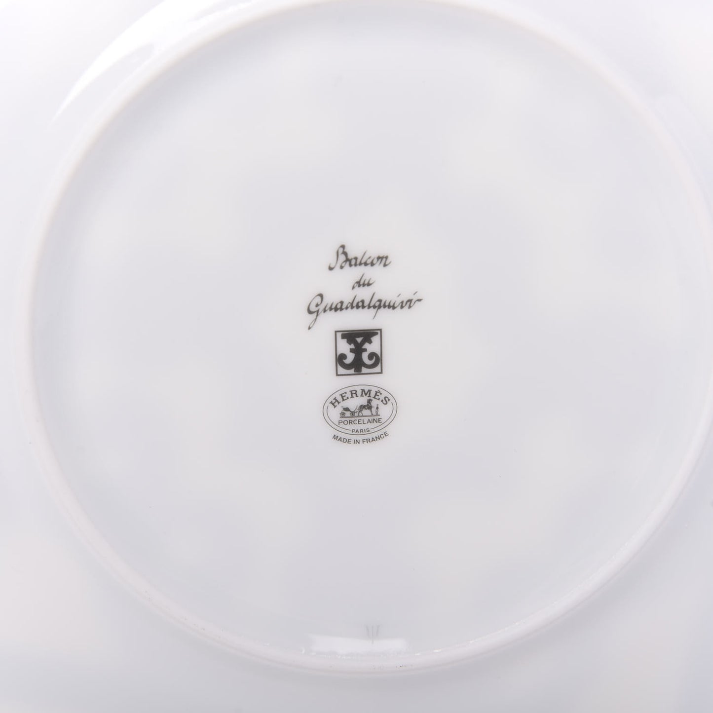 Porcelain Balcon du Guadalquivir Dessert Plate Set of 2 White Black