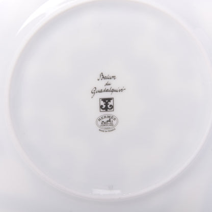 Hermes Porcelain Balcon du Guadalquivir Dessert Plate Set of 2 White Black 6 of 7