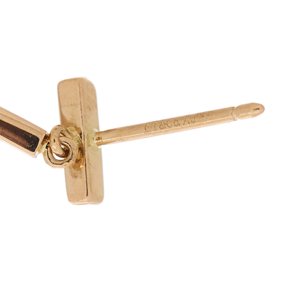 Tiffany 18K Rose Gold T Bar Earrings 4 of 4