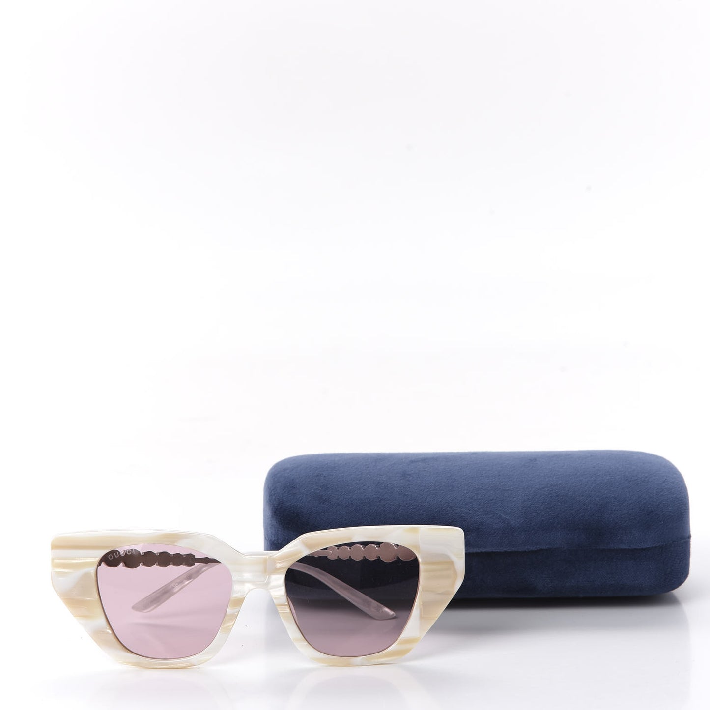 Crystal Embellished Cat Eye GG0641S Sunglasses White