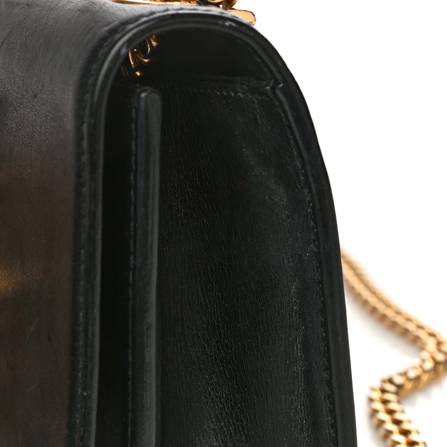 Calfskin Small Classic Monogram Kate Tassel Satchel Black