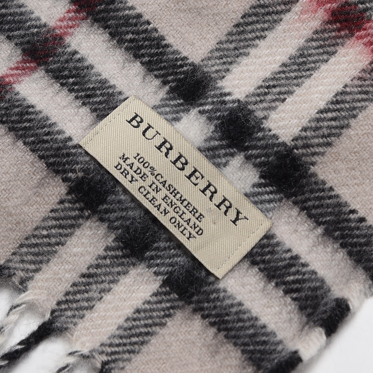 Burberry Cashmere House Check Fringe Scarf Beige 4 of 6