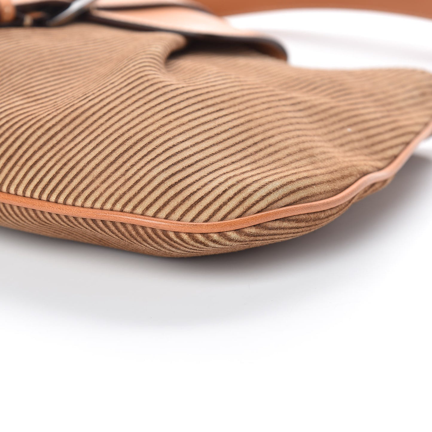 Suede Buckle Hobo Brown